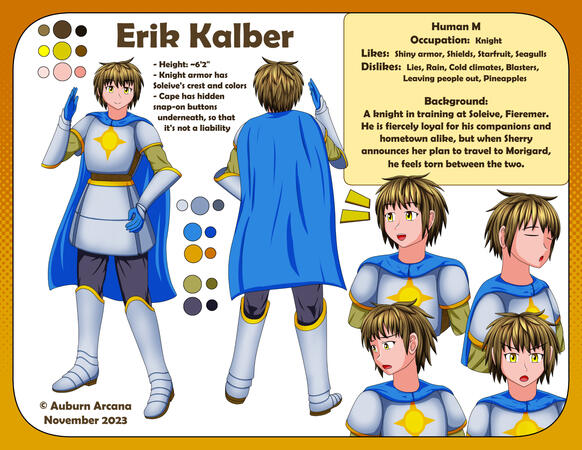 Erik character sheet Erik character sheet
