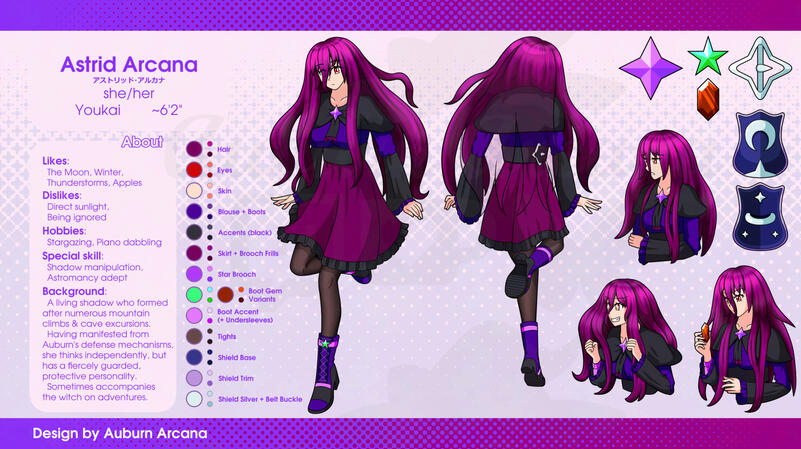 Astrid Arcana reference sheet Astrid Arcana reference sheet